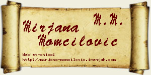 Mirjana Momčilović vizit kartica